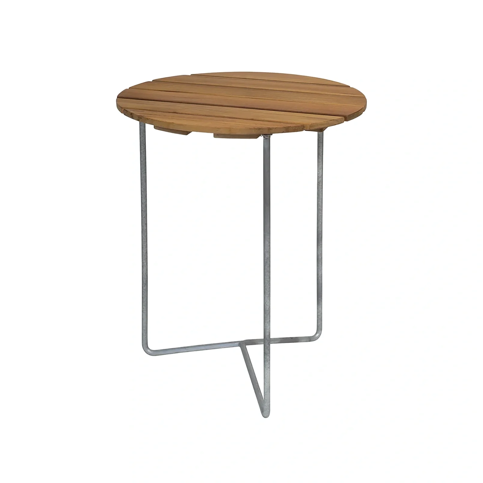 6B bord teak / varmförzinkad Ø60 cm