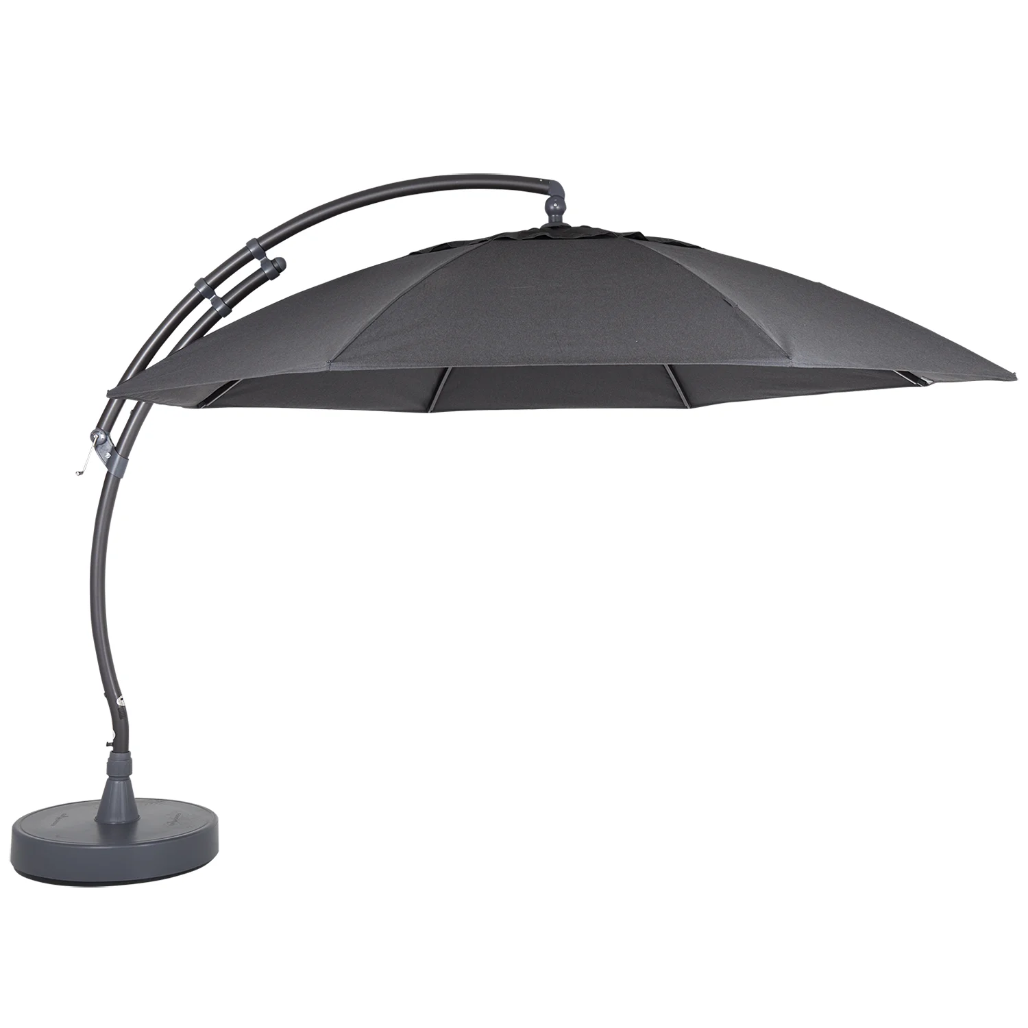 Easy Sun frihängande parasoll antracit/antracit, Ø375 cm