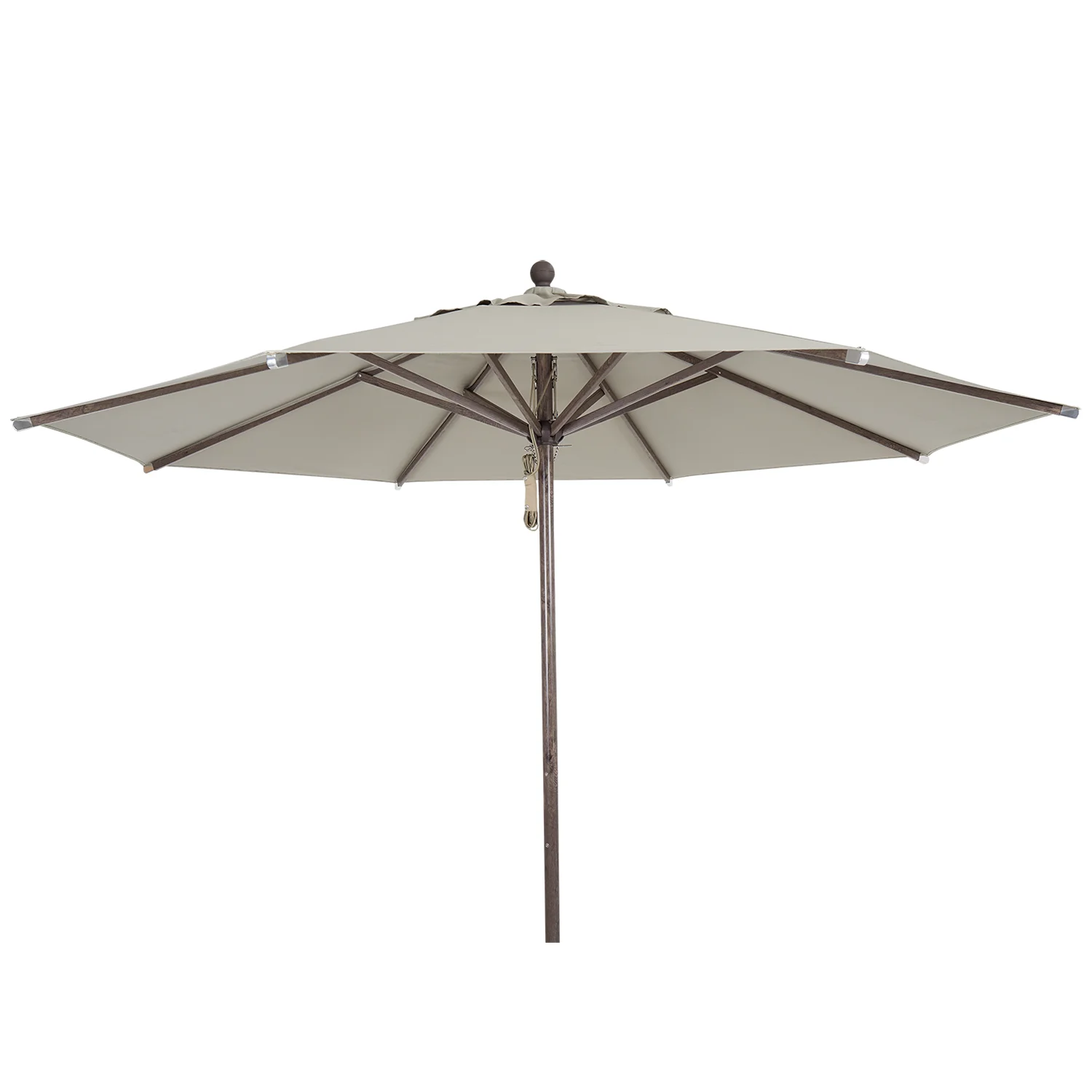 Paliano parasoll brun/taupe, Ø350 cm