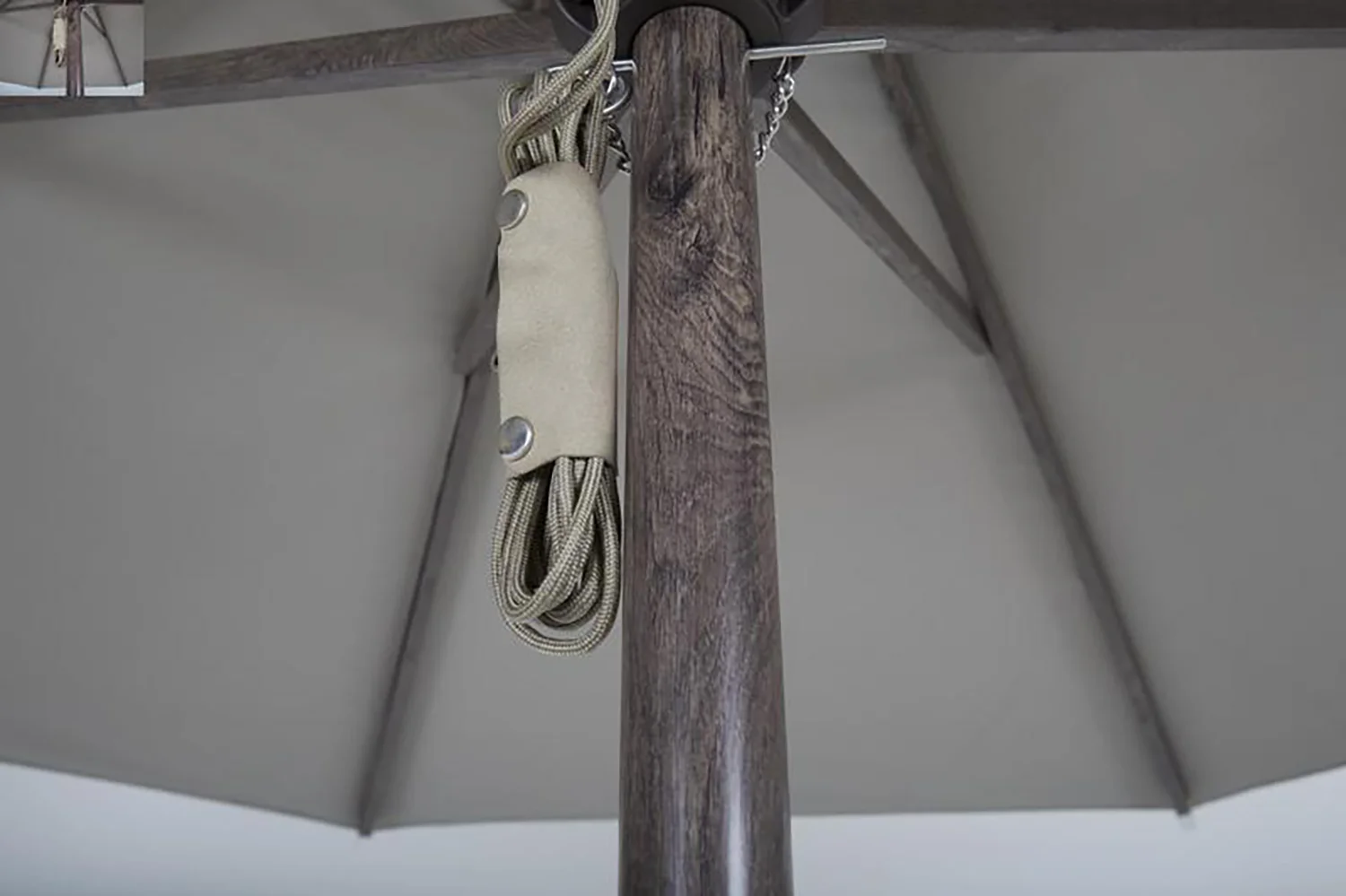 Paliano parasoll brun/taupe, Ø350 cm - Bild 8