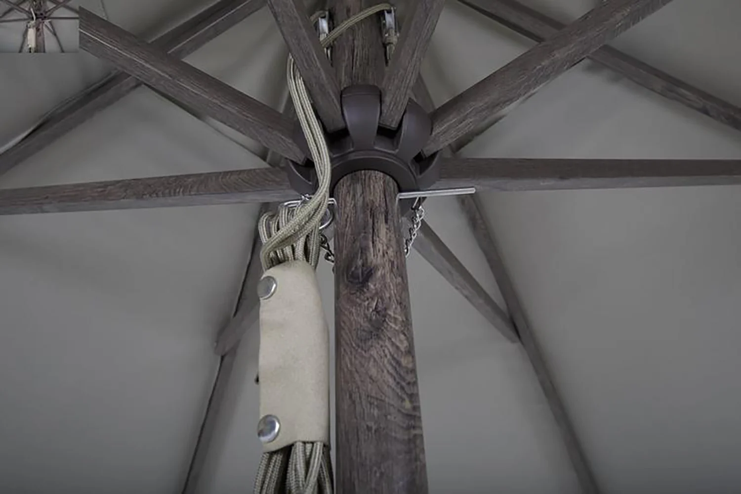 Paliano parasoll brun/taupe, Ø350 cm - Bild 9