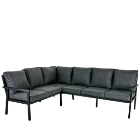 Rana hörnsoffa stor hög svart, 195/252 cm