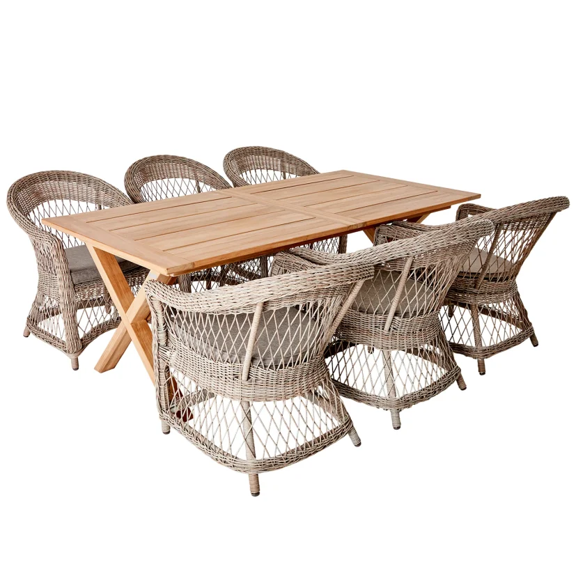 Brutus matbord teak 200/265x100 cm