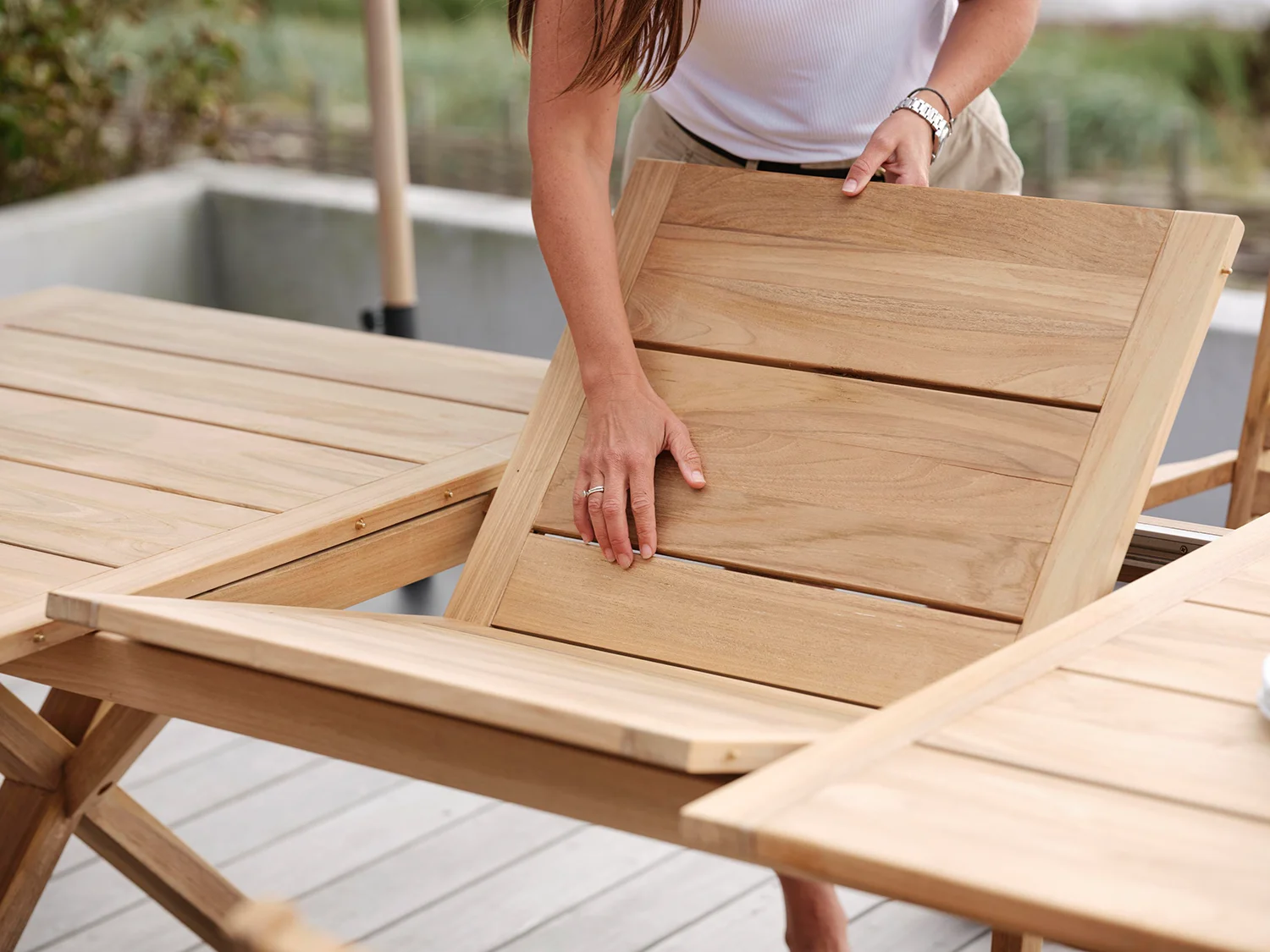 Brutus matbord teak 200/265x100 cm