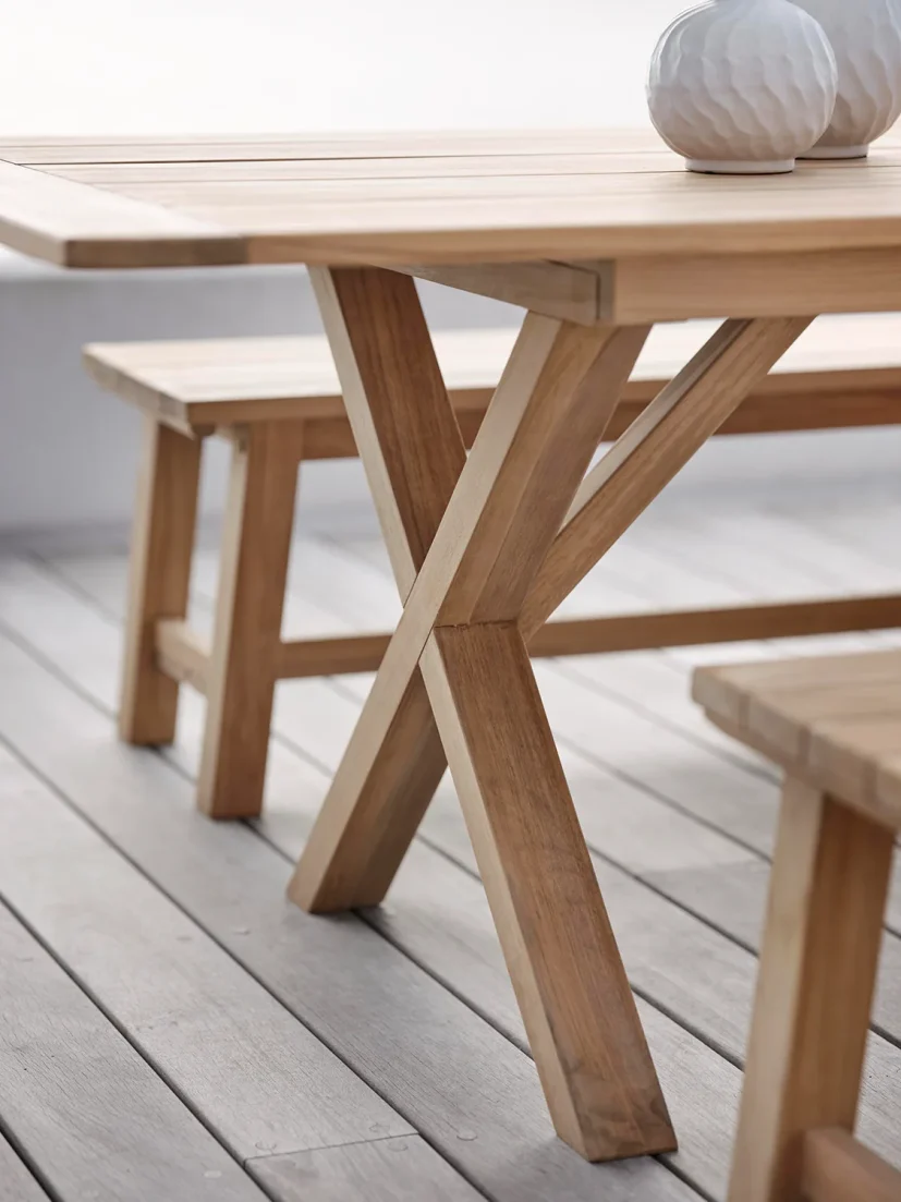 Brutus matbord teak 200/265x100 cm