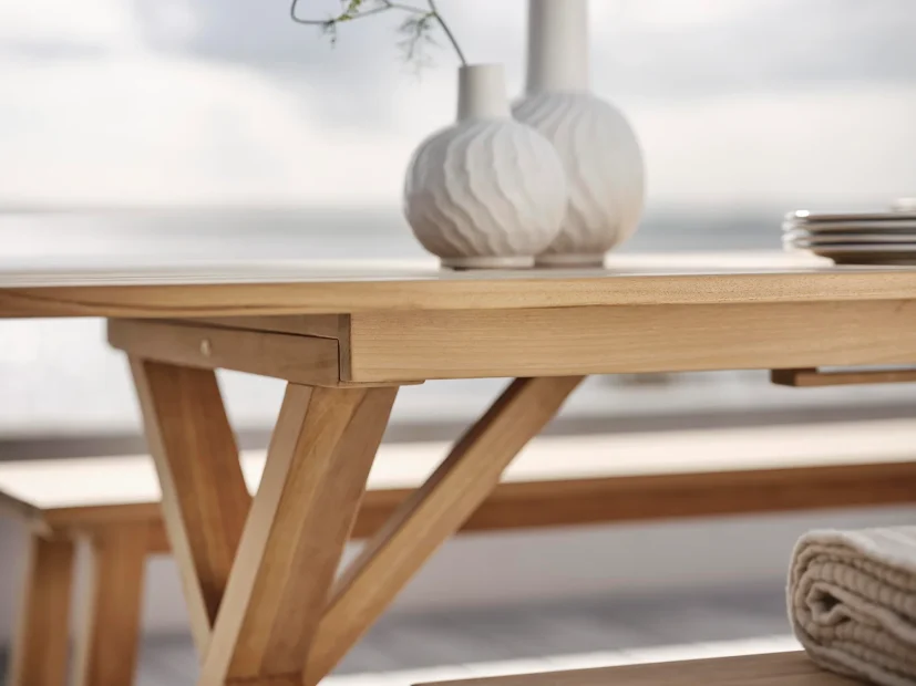Brutus matbord teak 200/265x100 cm