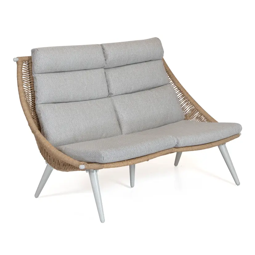 Olivia loveseat Cream/Natur twist/beige allväder