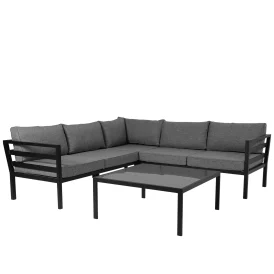 Weldon/Leone hörnsoffgrupp svart