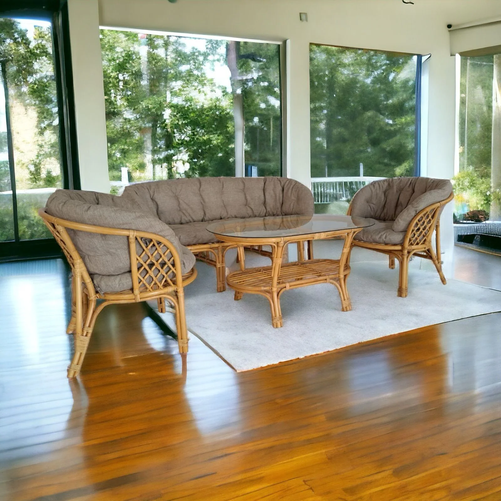 Bahamas 3-sitssoffgrupp rotting