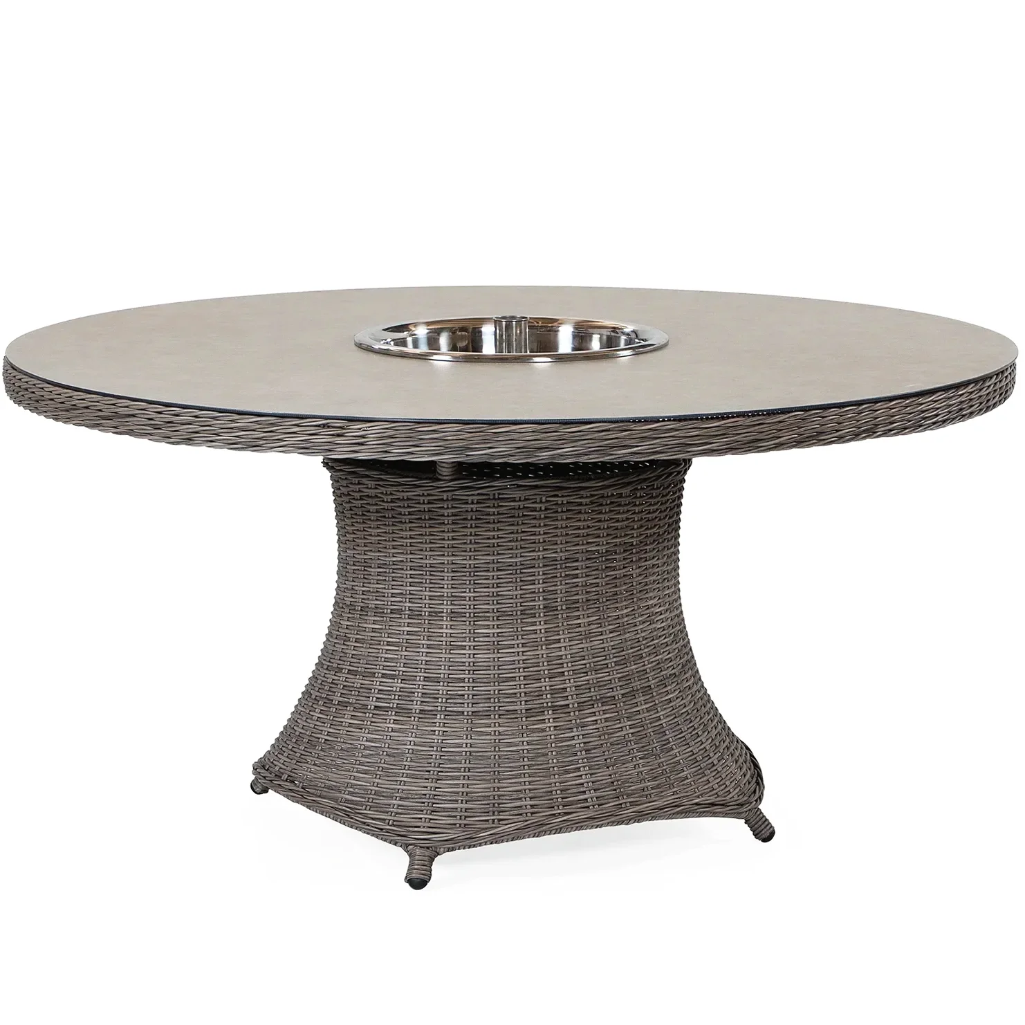 Hastings bord drivved/keramiktopp Ø150 cm, med ishink