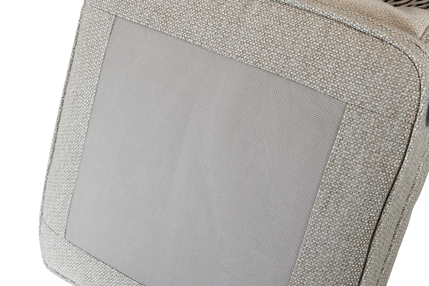 Rio fåtölj- och fotpallsdyna – allväder, beige