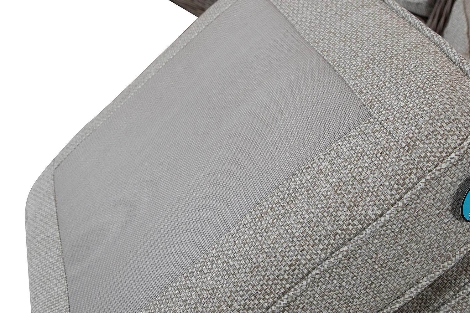 Rio fåtölj- och fotpallsdyna – allväder, beige