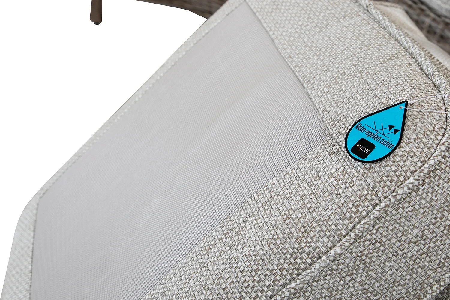 Rio fåtölj- och fotpallsdyna – allväder, beige