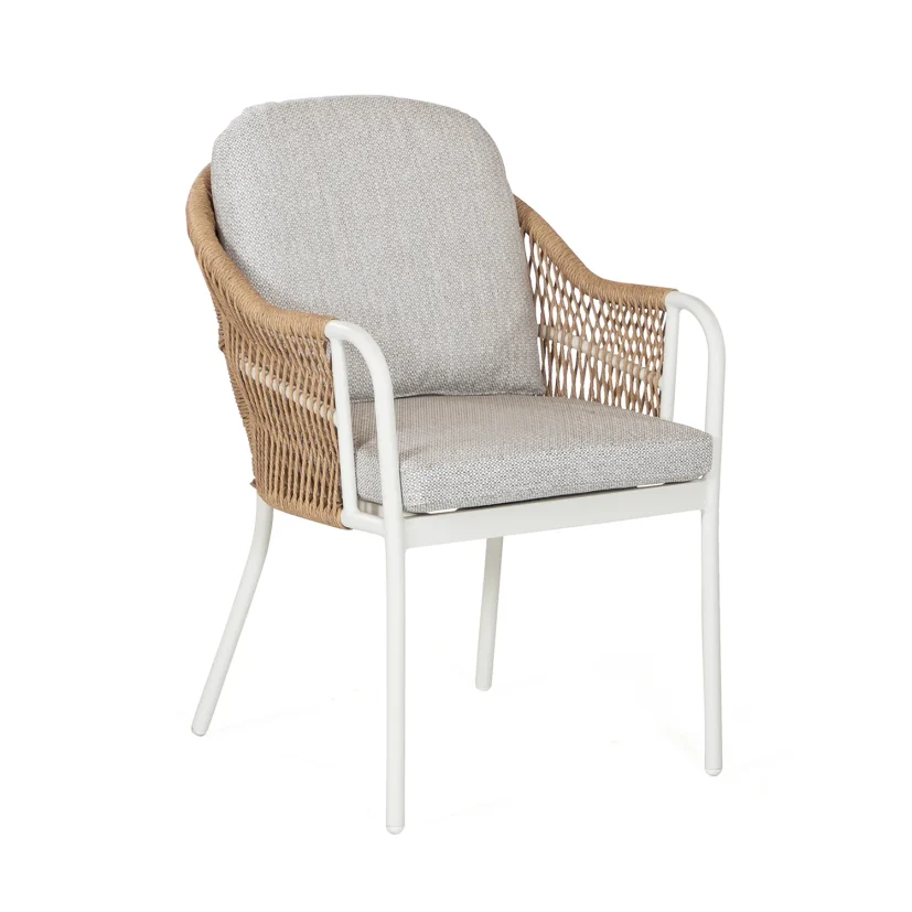 Olivia/Verona matgrupp cream/natur, 6 stolar 220x100 cm