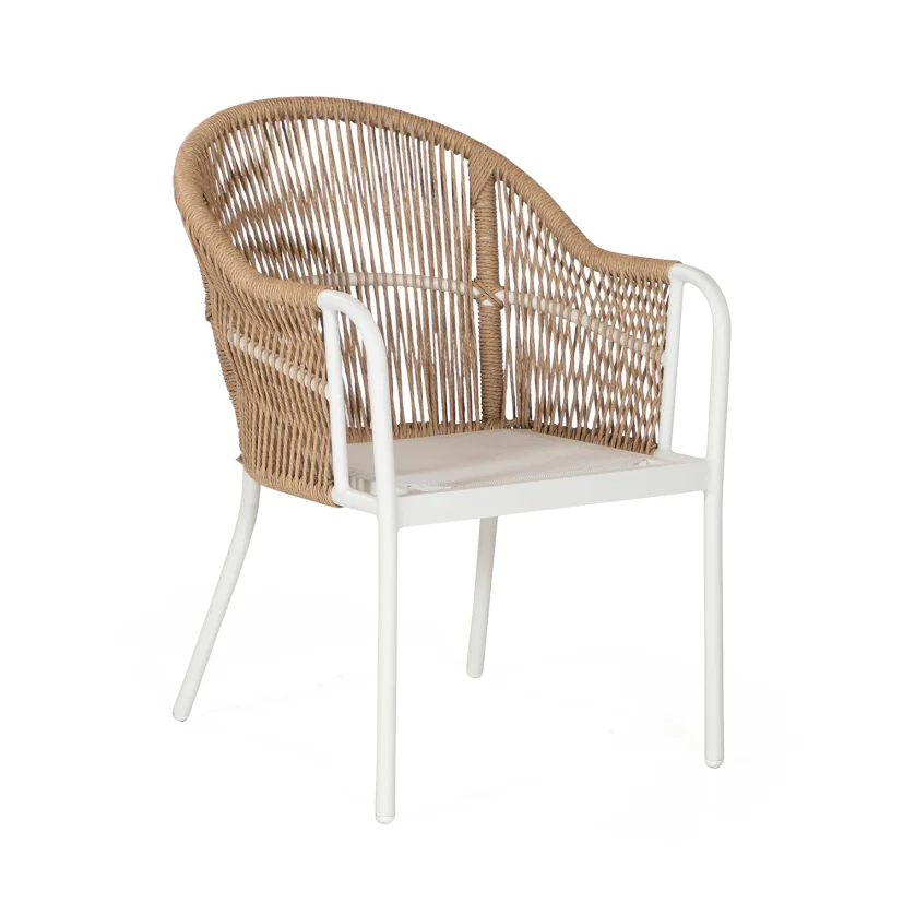 Olivia/Verona matgrupp cream/natur, 6 stolar 220x100 cm