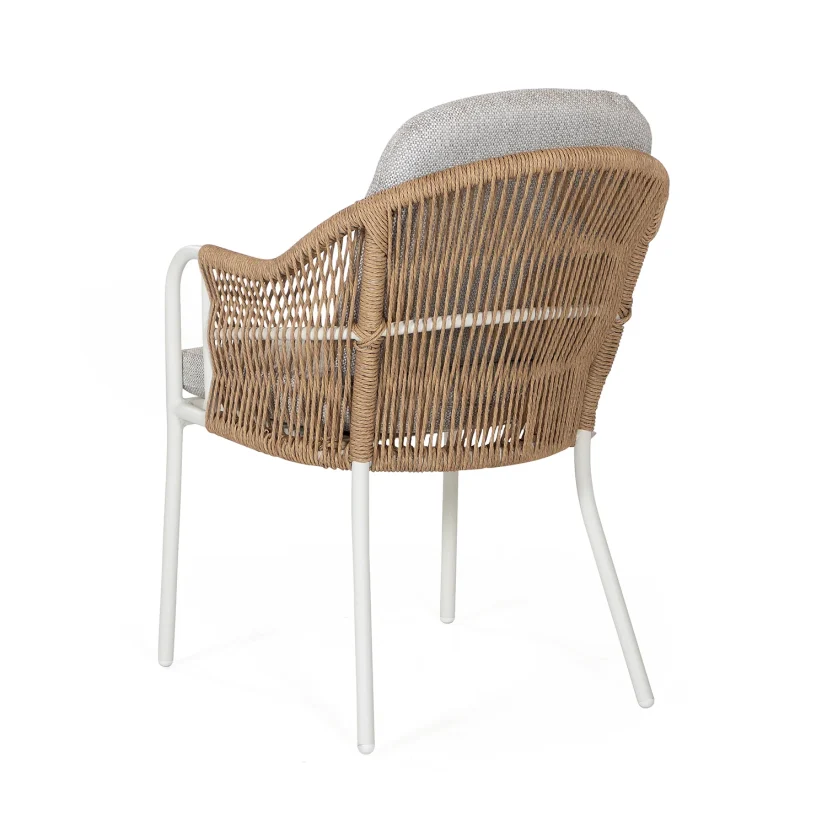 Olivia/Verona matgrupp cream/natur, 6 stolar 220x100 cm