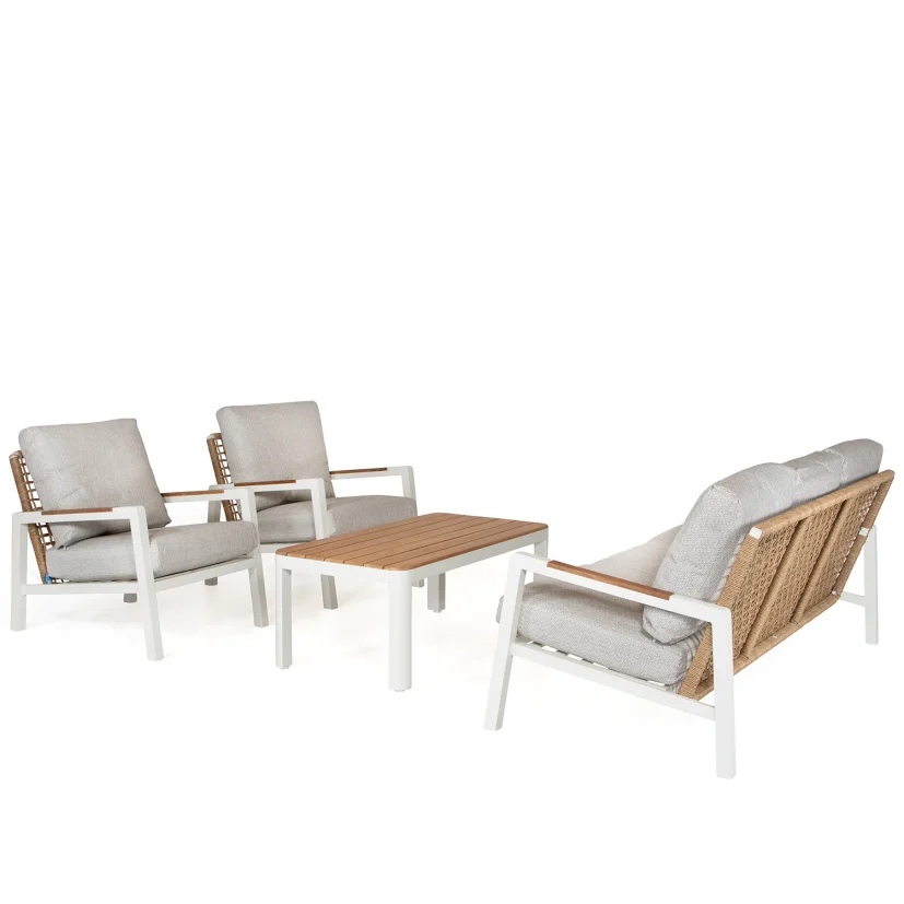 Verona soffgrupp Cream/Natur twist/beige/teak