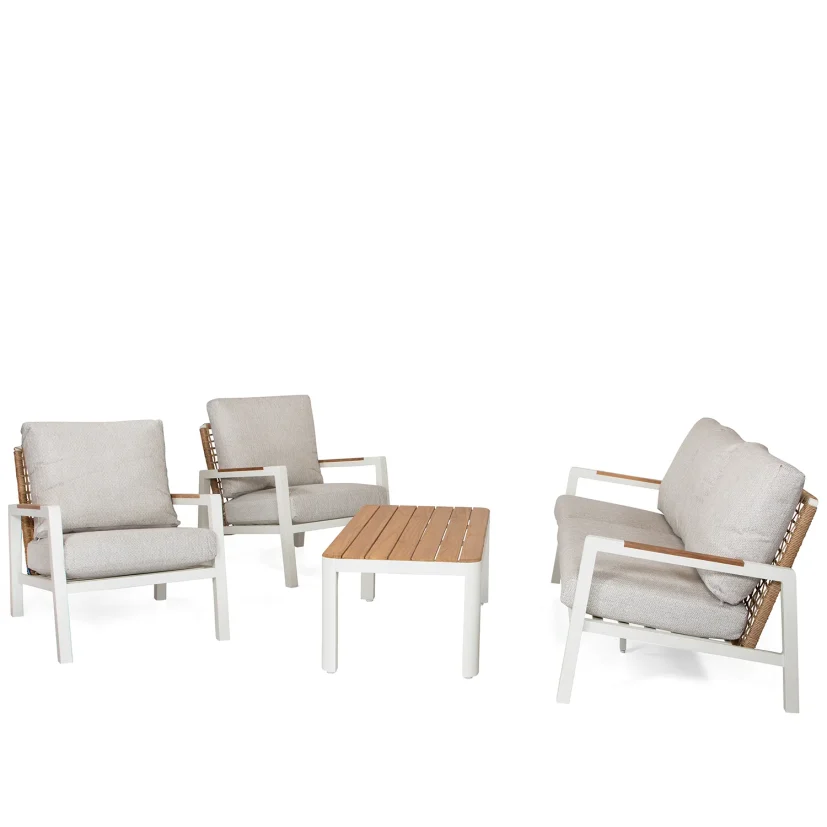Verona soffgrupp Cream/Natur twist/beige/teak