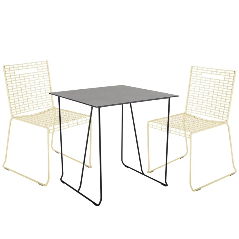 Sinarp caféset Lemon/svart
