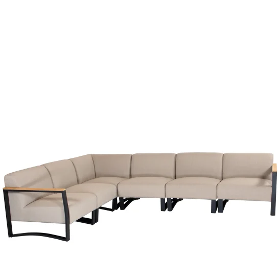 Module hörnsoffa antracit/ljusbeige