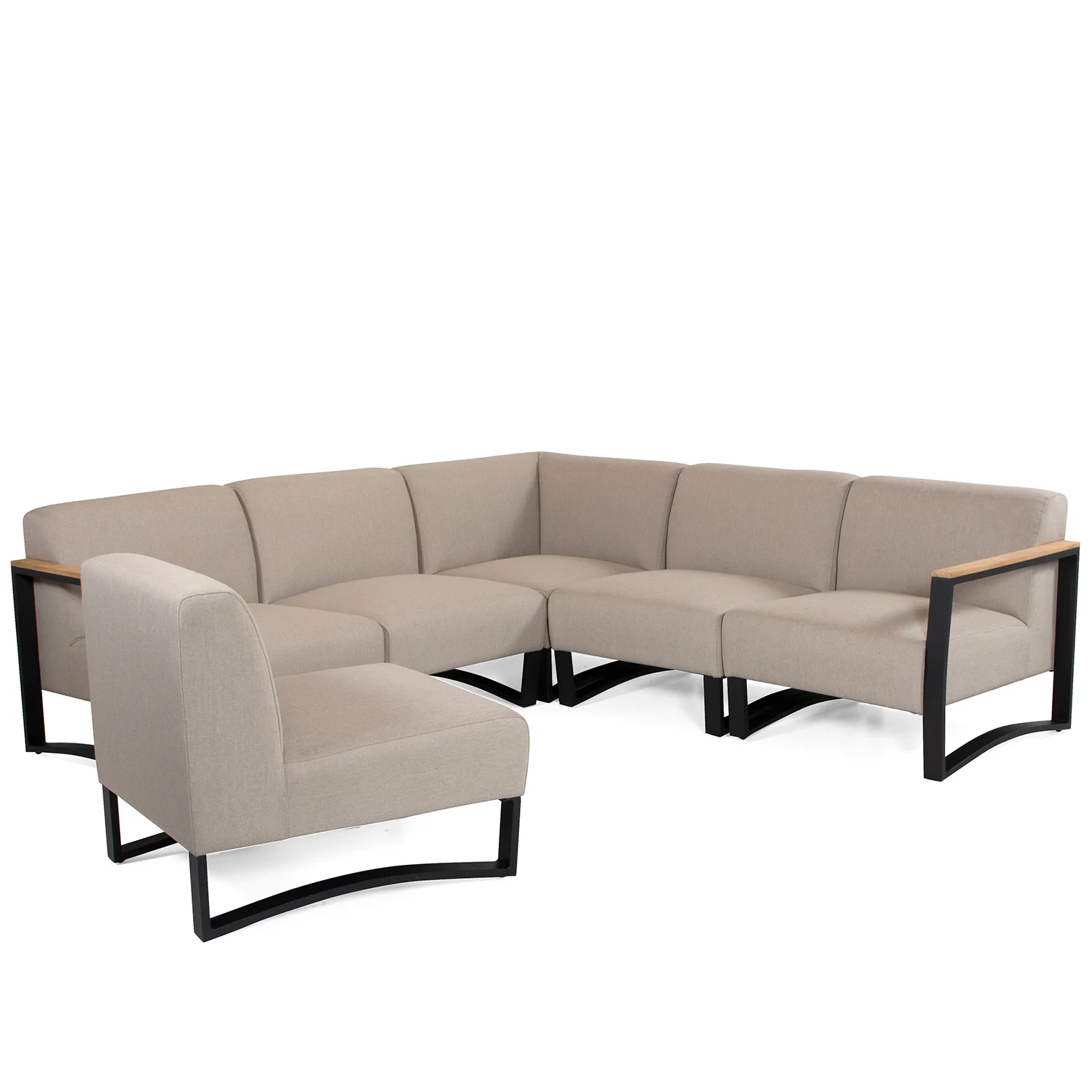 Module hörnsoffa antracit/ljusbeige