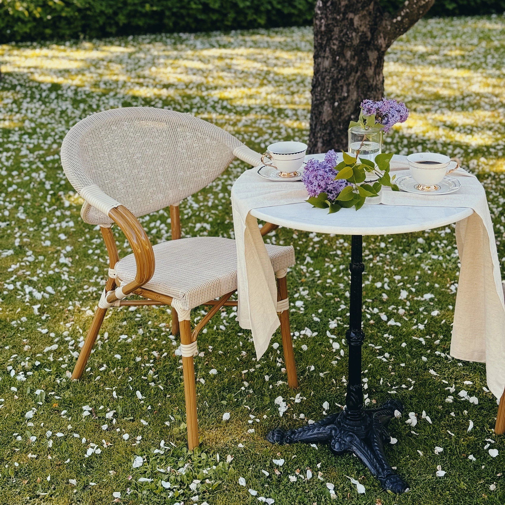 Krögaren cafébord svart/vit Ø60 cm