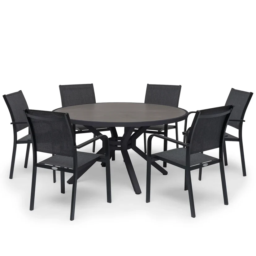 Hånger matbord svart Ø140 cm