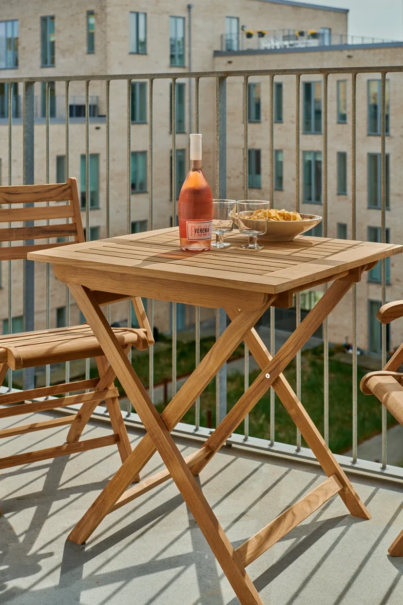 York bord teak 70x70 cm