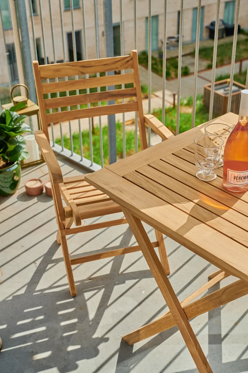 York bord teak 70x70 cm