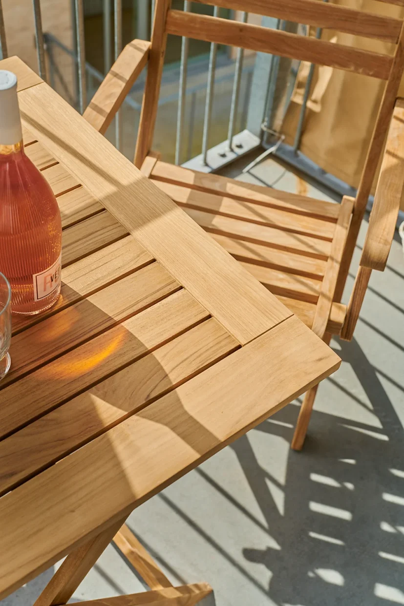 York bord teak 70x70 cm