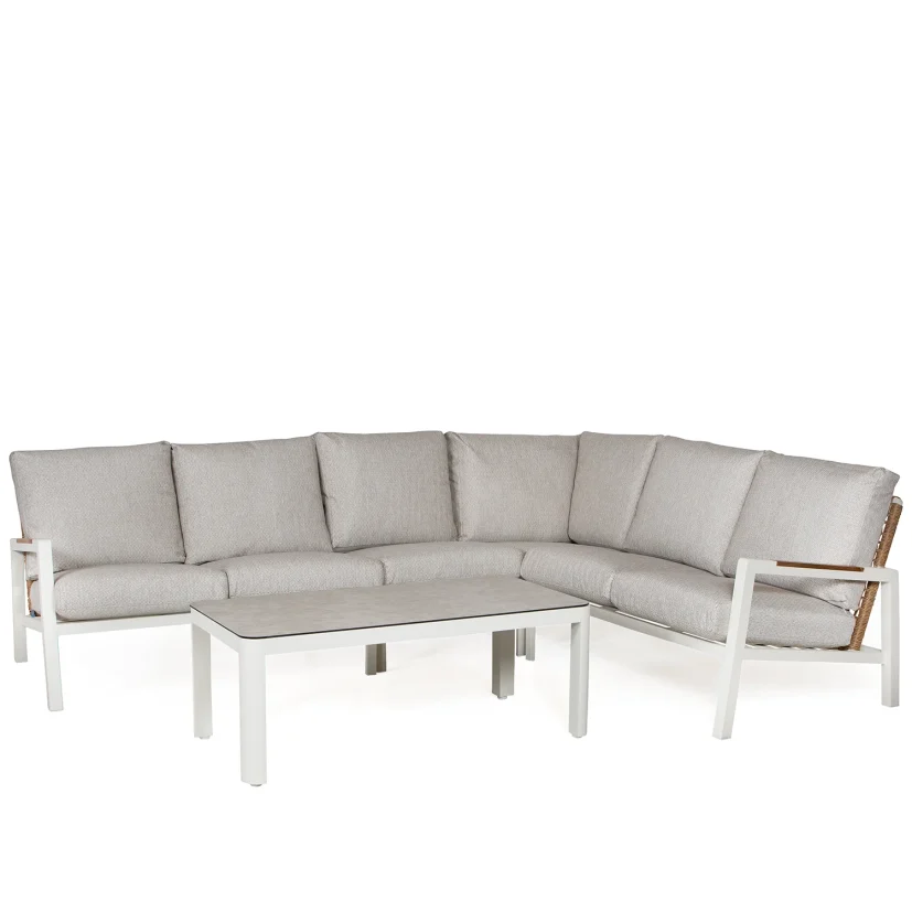 Verona hörnsoffgrupp Cream/Natur Twist/Beige/Sand 3D-print