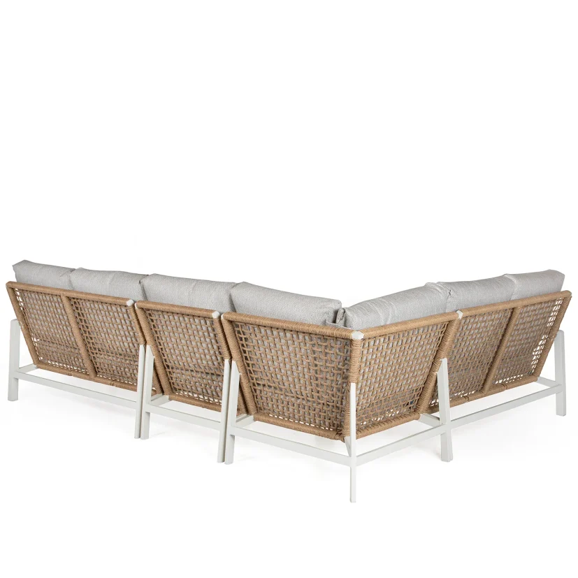 Verona hörnsoffgrupp Cream/Natur Twist/Beige/Sand 3D-print
