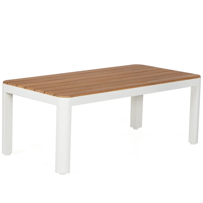 Verona hörnsoffgrupp Natur twist/Beige inkl soffbord teak