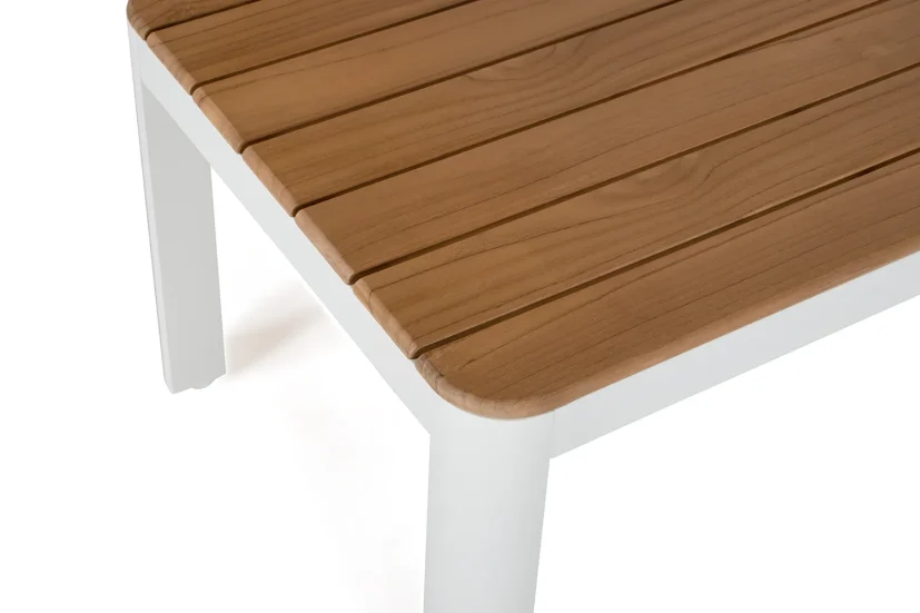 Verona hörnsoffgrupp Natur twist/Beige inkl soffbord teak