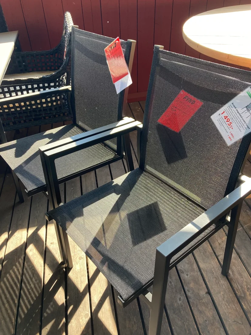 Avanti stapelstol svart/svart, 2-pack