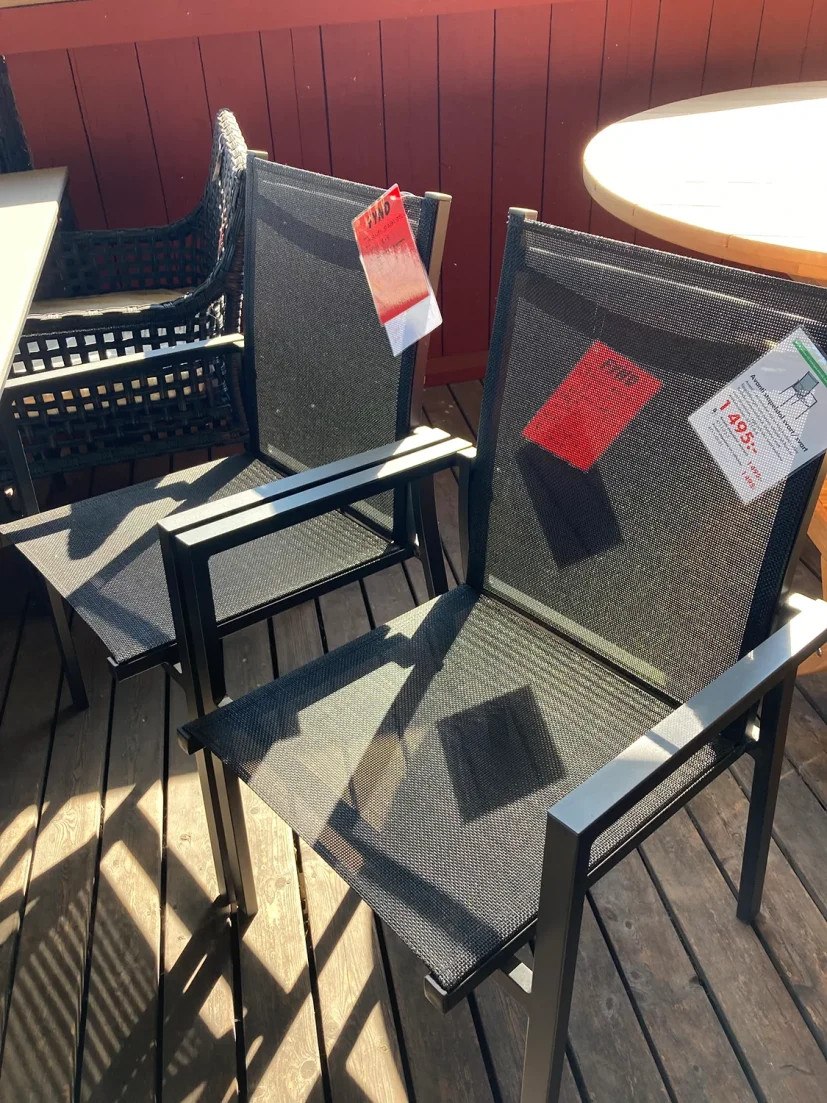 Avanti stapelstol svart/svart, 2-pack