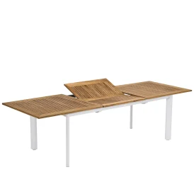 Nydala bord vit/teak 200/280x96 cm
