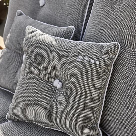 Kudde 30 - Crown linne grå