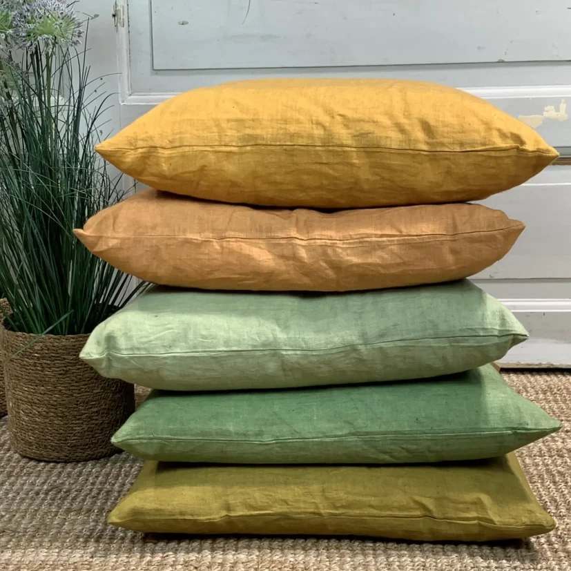 Kuddfodral linne eukalyptus 50x50 cm