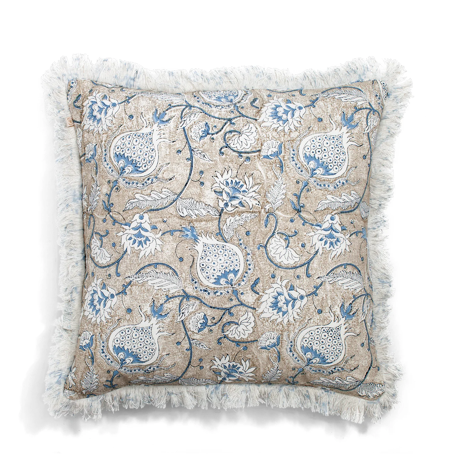 Kuddfodral Pomegranate beige/blå 50x50 cm