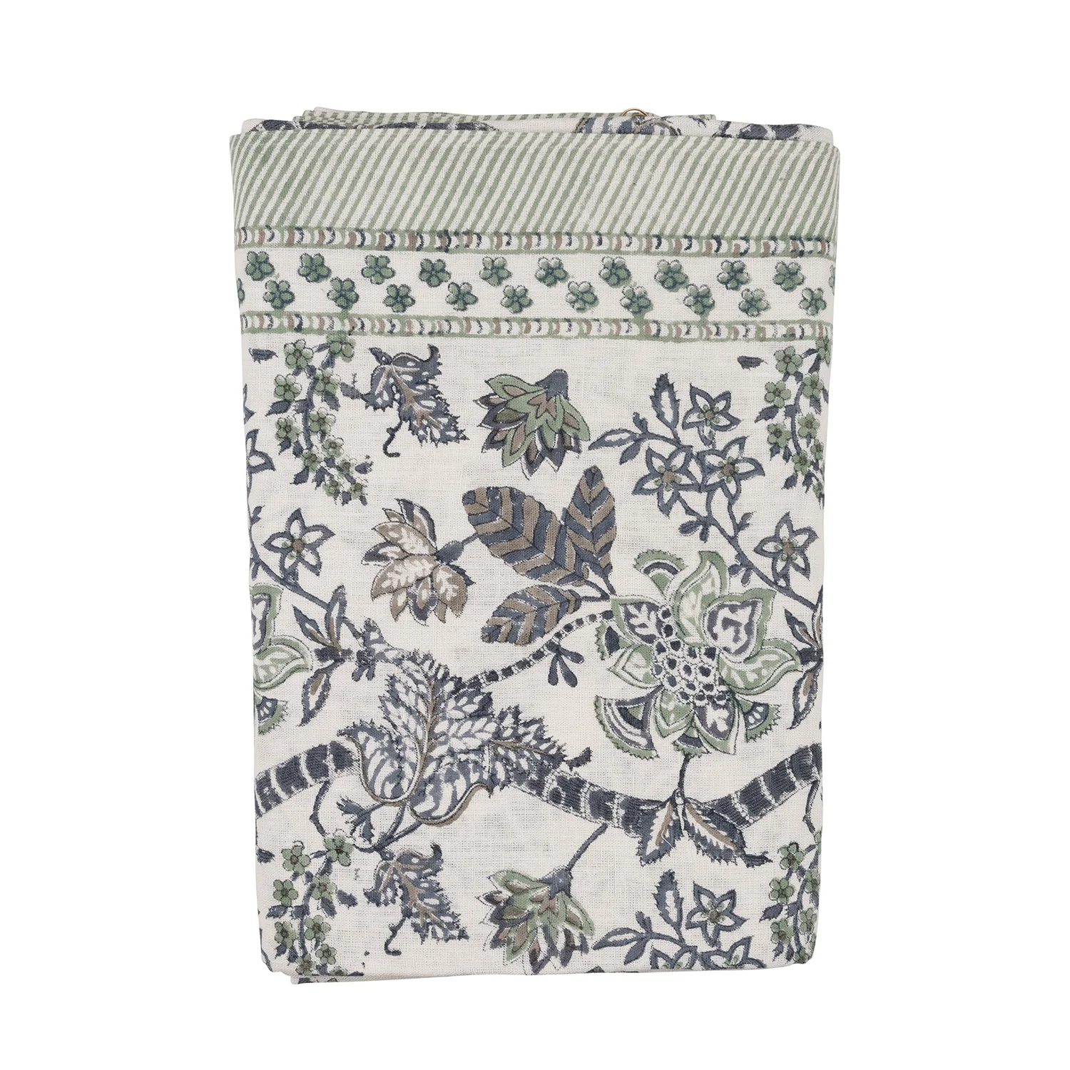 Product Image for Bordsduk Linne Floral Sea Blue 150x350 cm