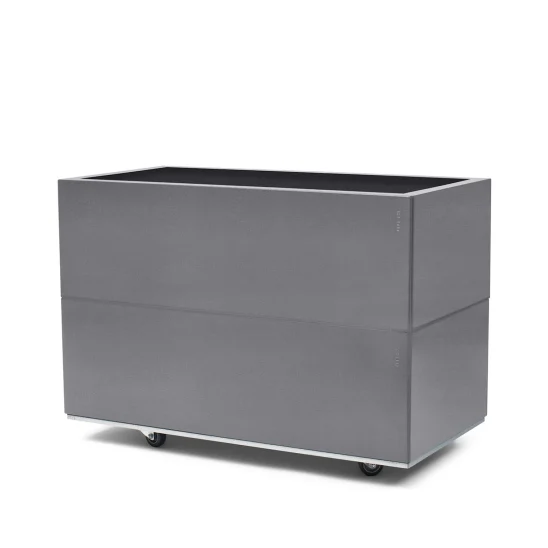 BEDD odlingslåda med ben/hjul, Grålack 80x40x50 cm