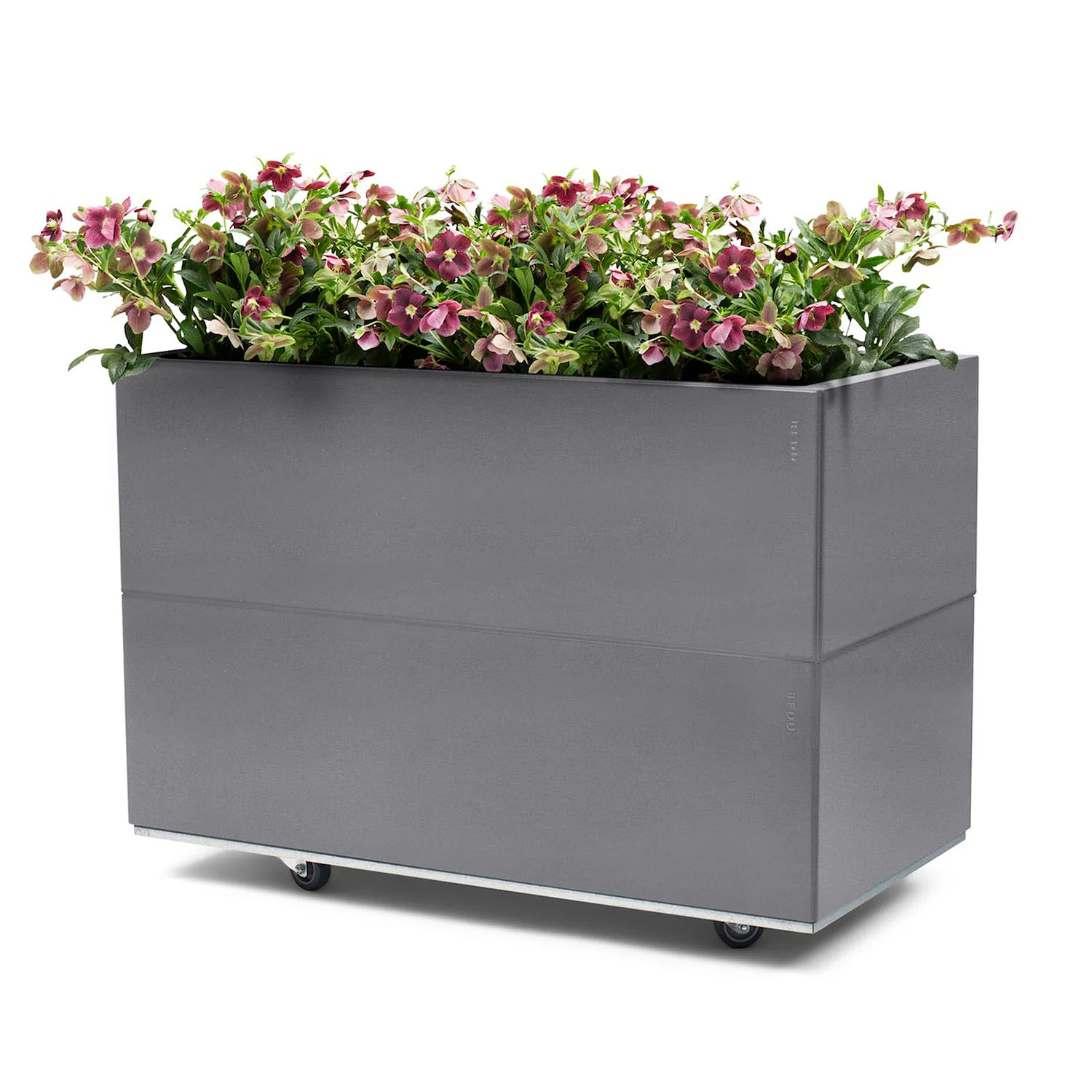 BEDD odlingslåda med ben/hjul, Grålack 80x40x50 cm