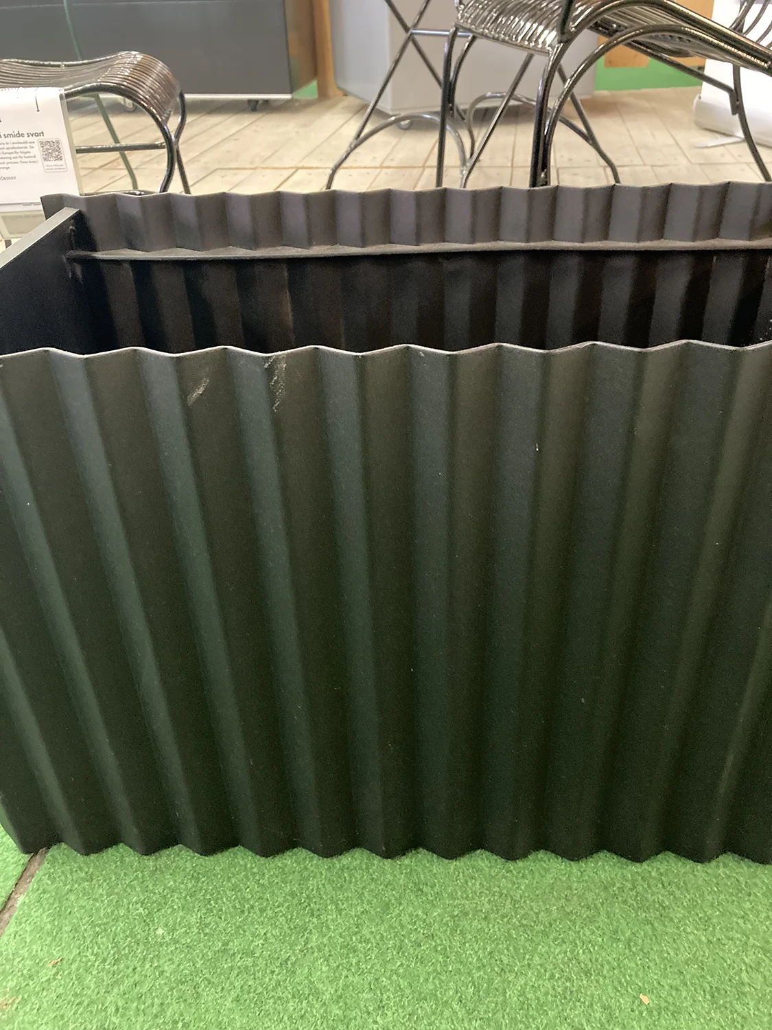 SMD Vida planteringskärl svart 63x30 cm