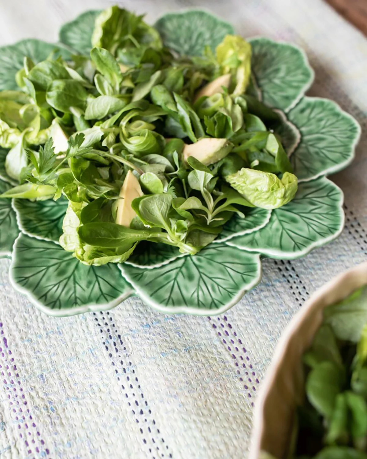 Leaf mattallrik grön, Ø33 cm - Bild 3