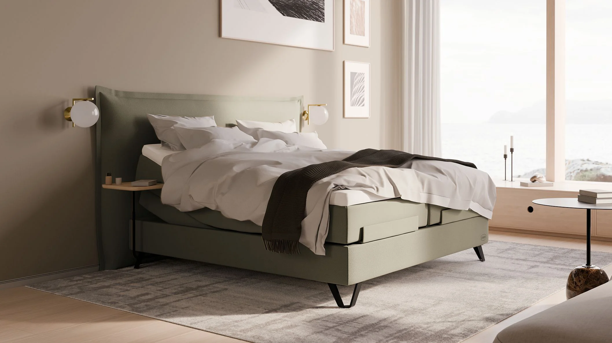 Ambassadör+ Aqtive II ställbar säng inkl. gavel och ben