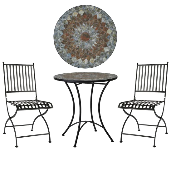 Venice caféset svart/brunmelerad