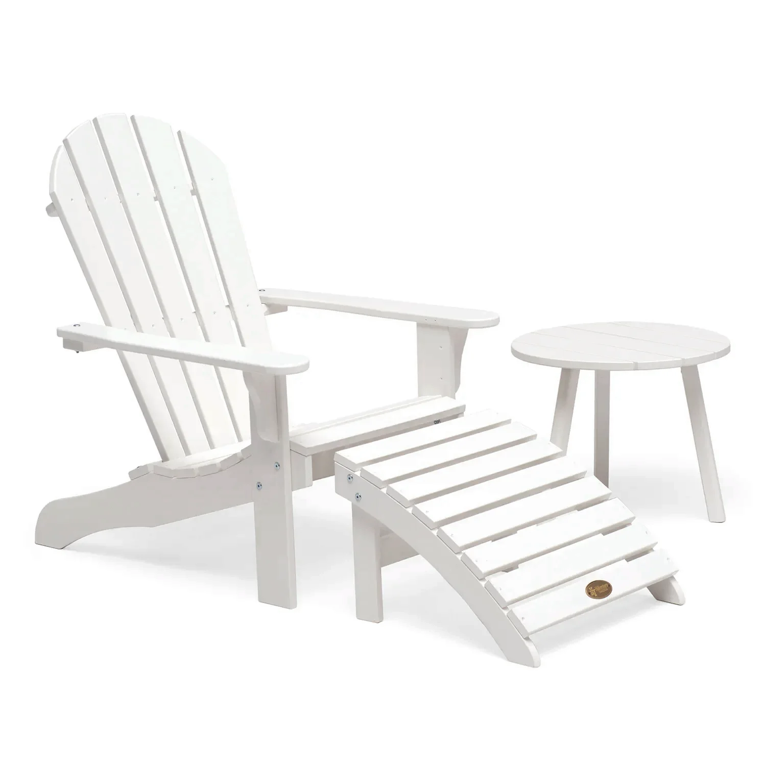 Product Image for Tennessee adirondackstol inkl. fotpall & sidobord, vit
