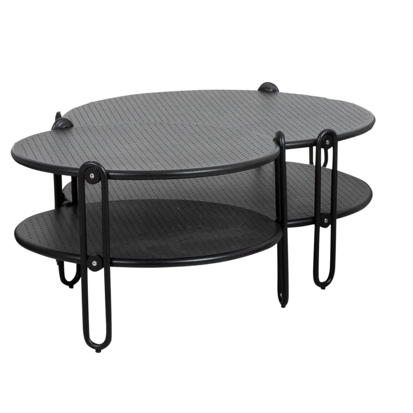 Blixt satsbord svart Ø65/85 cm