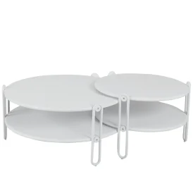 Blixt satsbord vit Ø65/85 cm